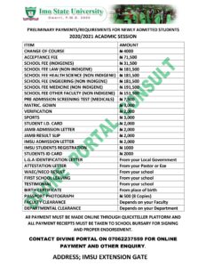 IMSU faculty clearance/screening procedures for 2020/2021