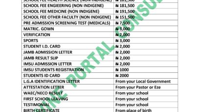 IMSU faculty clearance/screening procedures for 2020/2021