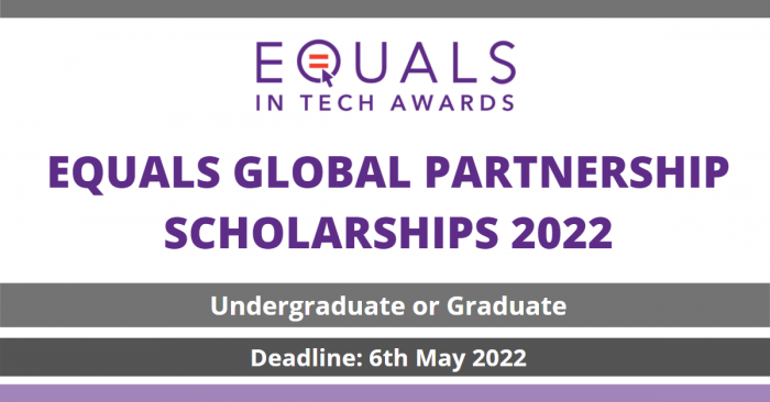 EQUALS Global Partnership Scholarships for International Students 2022
