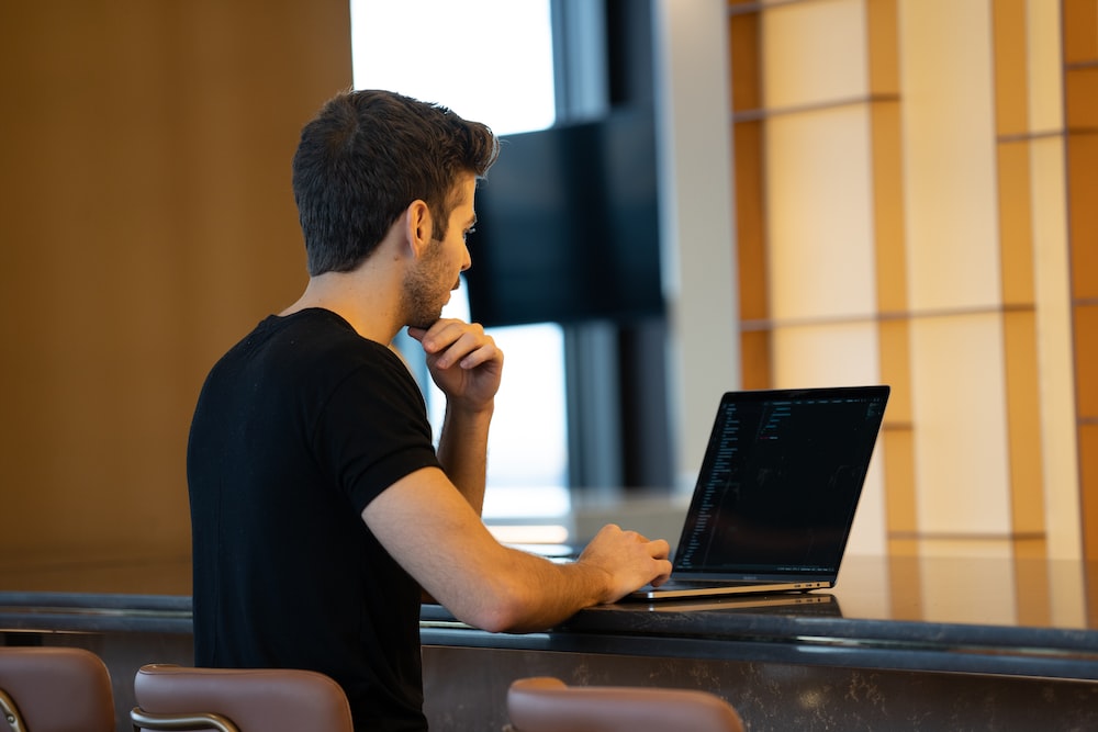 Man on computer