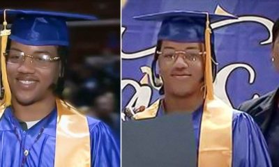 Young African-American Boy Graduates as US Prison Valedictorian